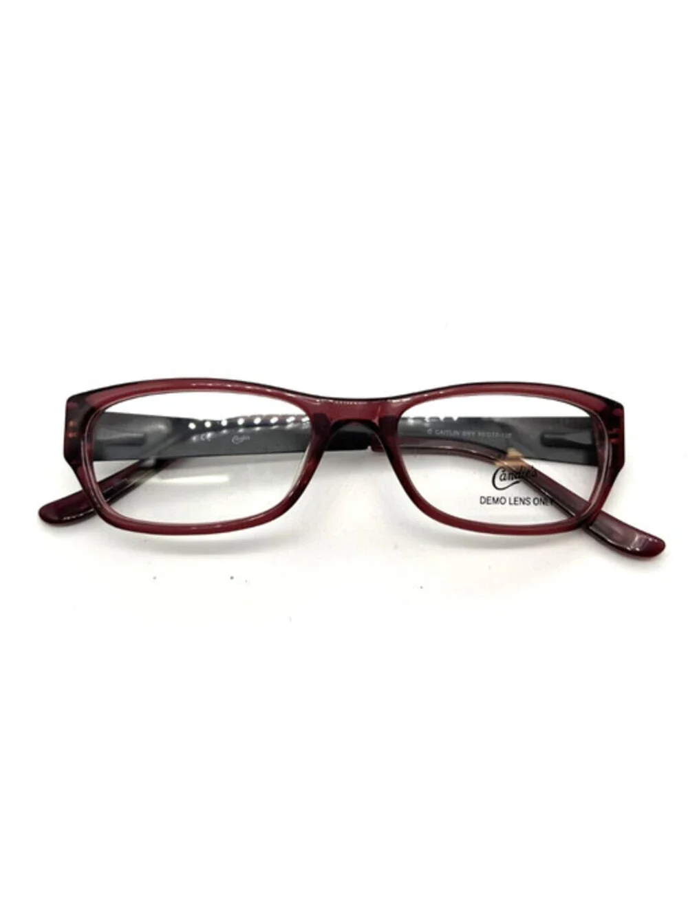 Candie's C Caitlin Bry Burgundy Square Authentic Eyeglass Frames 50-17-135